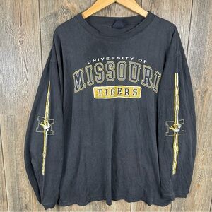 Missouri Tigers Vintage 90s Long Sleeve Graphic T-Shirt XL Sleeve Graphics Y2K